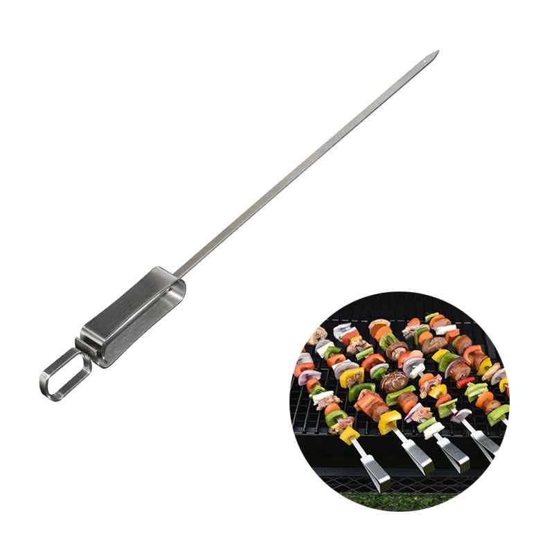High Quality 10 Pcs/pack Stainless Steel Barbecue Fork BBQ Skewers Outdoor Grill Fork Utensils Extendable Teppanyaki Accessories 
High Quality 10 Pcs/pack Stainless Steel Barbecue Fork BBQ Skewers Outdoor Grill Fork Utensils Extendable Teppanyaki Accessories