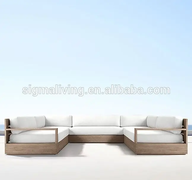New arrival all weather outdoor furniture luxury teak solid wood ultra-deep seats classic U-sofa sectional sofa
New arrival all weather outdoor furniture luxury teak solid wood ultra-deep seats classic U-sofa sectional sofa