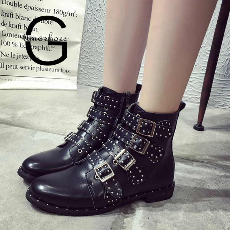 Dropshipping GTIME Zipper Rivet Ankle Boots Velvet Round Toe PU Leather Buckle Plus Size Flat Women's Boots For Winter GXJJ022
Dropshipping GTIME Zipper Rivet Ankle Boots Velvet Round Toe PU Leather Buckle Plus Size Flat Women's Boots For Winter GXJJ022