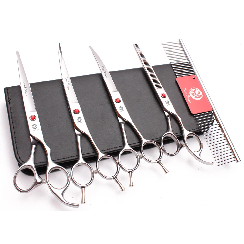 7" Stainless Purple Dragon Shiny Comb Grooming Set Cutting Scissors Thinning Shears Up&Down Curved Scissors Pets Scissors Z3002
7" Stainless Purple Dragon Shiny Comb Grooming Set Cutting Scissors Thinning Shears Up&Down Curved Scissors Pets Scissors Z3002
