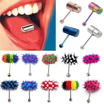 MODRSA 1Piece Hip Hop Rubber Vibrating Tongue Ring 1.6*18*5mm Stainless Steel Barbell Tongue Piercing Punk Unisex Body Jewelry
MODRSA 1Piece Hip Hop Rubber Vibrating Tongue Ring 1.6*18*5mm Stainless Steel Barbell Tongue Piercing Punk Unisex Body Jewelry