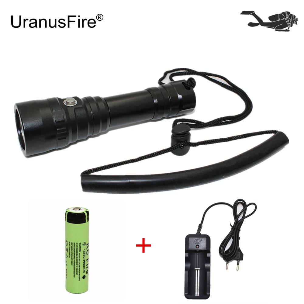 Professional Scuba Diving Flashlight Dive Light XPL V6 1050LM LED Lamp Underwater Torch Power by 18650 battery
Professional Scuba Diving Flashlight Dive Light XPL V6 1050LM LED Lamp Underwater Torch Power by 18650 battery