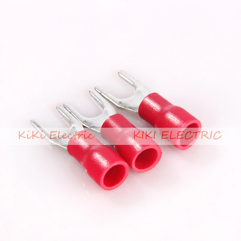 SV1.25-3 Insulated Spade Terminal Fork Type #4 Red Electrical Wiring Terminals TU-JTK Connector for A.W.G 22-16 cable
SV1.25-3 Insulated Spade Terminal Fork Type #4 Red Electrical Wiring Terminals TU-JTK Connector for A.W.G 22-16 cable