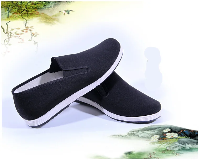 Description Picture 4 of itemTop Quality Black Cotton Shoes Vintage Chinese Kung Fu shoes Wing Chun Tai Chi Slipper Martial Art Pure Cotton Shoes