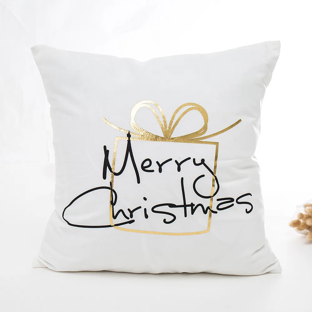 Merry Christmas pillow cases home decor Gold Foil Printing Pillow Case Sofa Waist Throw Cushion Cover pillow case 45 * 45
Merry Christmas pillow cases home decor Gold Foil Printing Pillow Case Sofa Waist Throw Cushion Cover pillow case 45 * 45