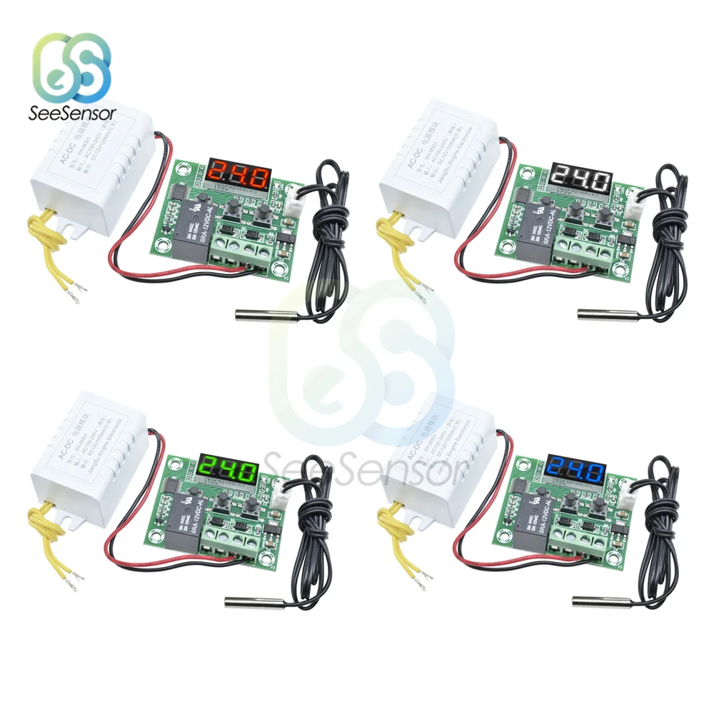 W1209 AC 110V 220V Digital Thermostat LED Display Temperature Control Switch Controller Thermometer NTC Waterproof Sensor Probe
W1209 AC 110V 220V Digital Thermostat LED Display Temperature Control Switch Controller Thermometer NTC Waterproof Sensor Probe