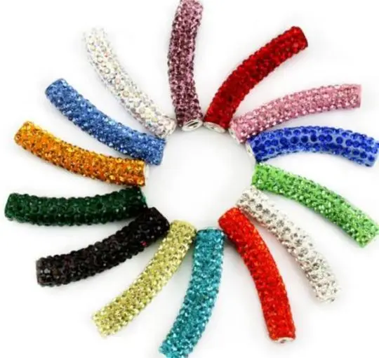 10 pcs/lot 10*45cm mixed white multicolor disco pave diy loose j2653 bracelet necklace tube Crystal beads long bending
10 pcs/lot 10*45cm mixed white multicolor disco pave diy loose j2653 bracelet necklace tube Crystal beads long bending