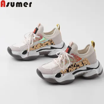 ASUMER big size 35-42 fashion lace up cow leather shoes women Walking Footwear Hot Luxury Dad Shoes Sneakers women 2020
ASUMER big size 35-42 fashion lace up cow leather shoes women Walking Footwear Hot Luxury Dad Shoes Sneakers women 2020