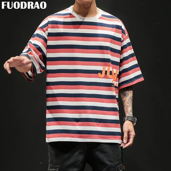 FUODRAO Summer Short Sleeve T shirts Men Japan Style Striped Casual T-shirts Streetwear Harajuku Loose Men Tees Tops T670 
FUODRAO Summer Short Sleeve T shirts Men Japan Style Striped Casual T-shirts Streetwear Harajuku Loose Men Tees Tops T670