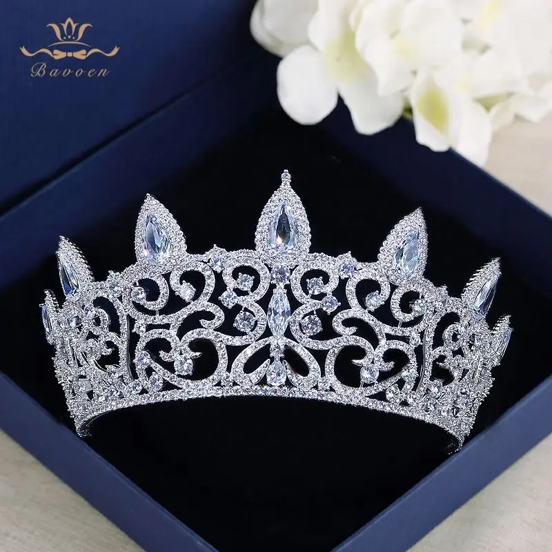 Oversize Full Zircon Brides Crowns Sparkling Plated Crystal Wedding Hairbands Silver Bridals Hair Accessories Prom Queen Tiaras
Oversize Full Zircon Brides Crowns Sparkling Plated Crystal Wedding Hairbands Silver Bridals Hair Accessories Prom Queen Tiaras