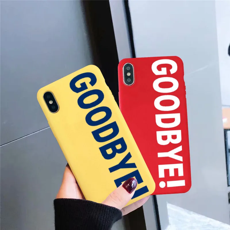 GYKZ чехол для iPhone 7 XS MAX XR X 8 6 6s Plus Kendall Jenner Goodbye мягкий ТПУ матовый телефона модные