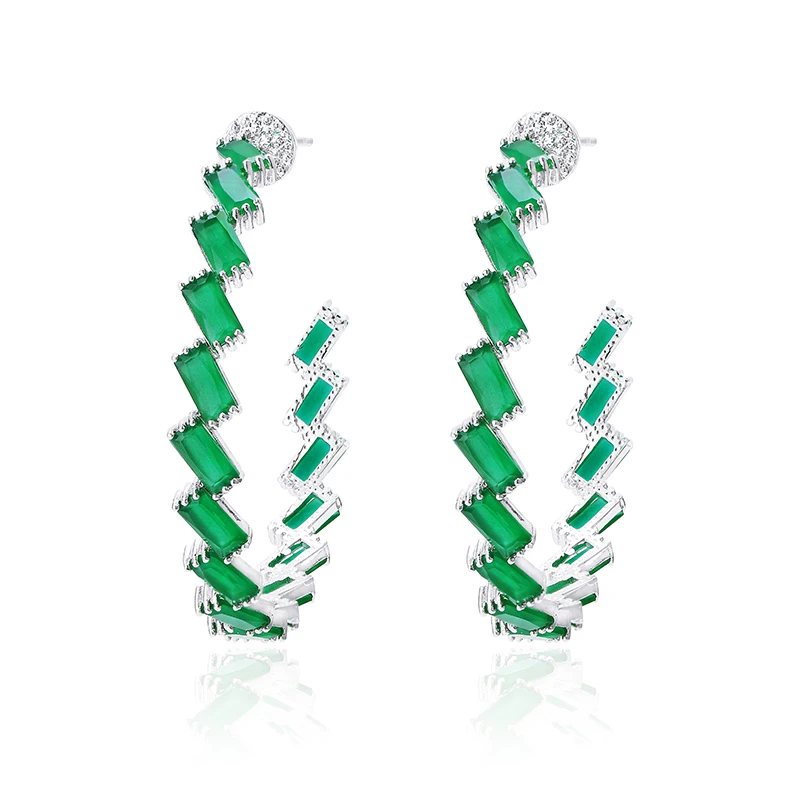 XIUMEIYIZU Vintage New Design Green/White Round Hoop Earrings For Women Full CZ Prong Setting Free Shipping For Party
XIUMEIYIZU Vintage New Design Green/White Round Hoop Earrings For Women Full CZ Prong Setting Free Shipping For Party
