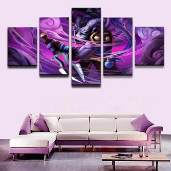 Painting Canvas Print Game Poster 5 Panel Creature Dagger DOTA 2 Riki Warrior Home Decor For Kids Room Artwork Wall Art Pictures
Painting Canvas Print Game Poster 5 Panel Creature Dagger DOTA 2 Riki Warrior Home Decor For Kids Room Artwork Wall Art Pictures