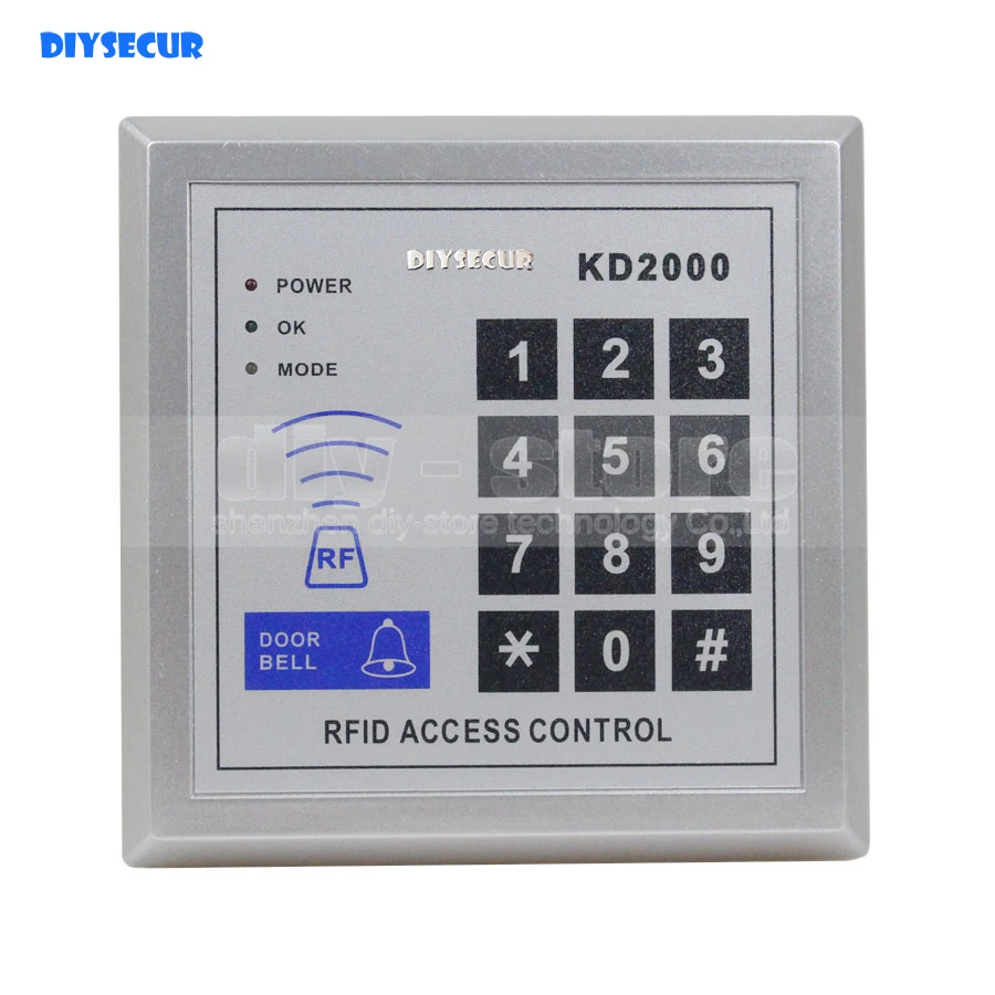 DIYSECUR KD2000 Door RFID ID Card Reader Access Control Keypad + Free10 ID Card Key Fobs
DIYSECUR KD2000 Door RFID ID Card Reader Access Control Keypad + Free10 ID Card Key Fobs