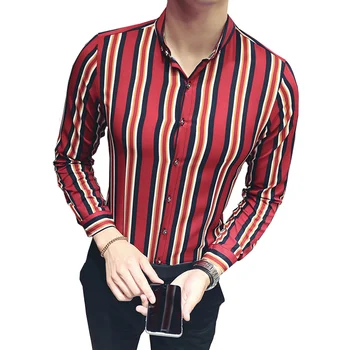 2018 new Korean striped long-sleeved shirt Gentleman nightclub bar KTV barber nightclub overalls casual men's shirt S - 4XL 5XL
2018 new Korean striped long-sleeved shirt Gentleman nightclub bar KTV barber nightclub overalls casual men's shirt S - 4XL 5XL