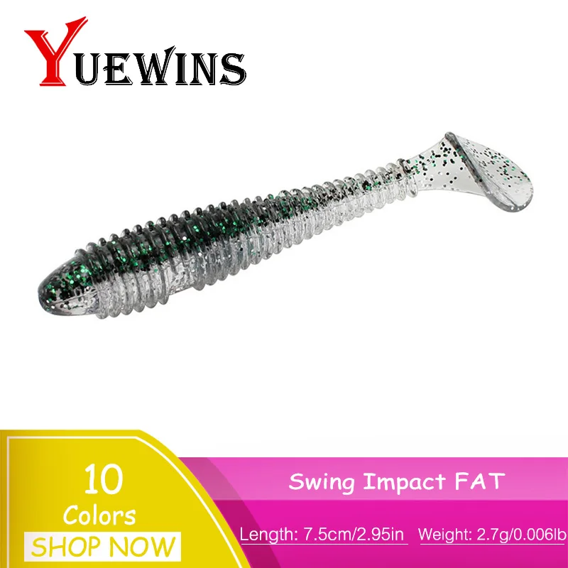 YUEWINS Fishing Lures Swing Impact Swimbait 8pcs 75mm 2.7g Soft Lure Artificial Bass Bait Fishing Wobbler Grub Swimbait TP87
YUEWINS Fishing Lures Swing Impact Swimbait 8pcs 75mm 2.7g Soft Lure Artificial Bass Bait Fishing Wobbler Grub Swimbait TP87