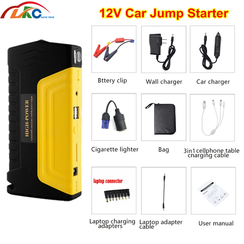 12V Power Bank Car Jump starter Emergency charger Multi-function car Starter for petrol/diesel cars Russia stock
12V Power Bank Car Jump starter Emergency charger Multi-function car Starter for petrol/diesel cars Russia stock