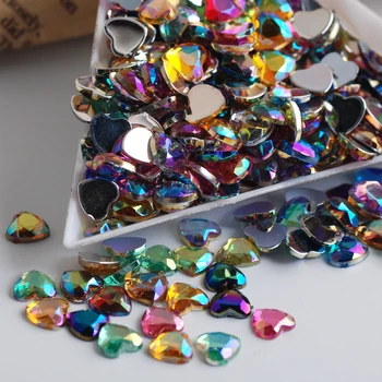 6mm Heart-Shaped Rhinestones 13 AB Color Crystal Nails Acrylic Flat Back Wedding Dress DIY Jewelry / Shoes / Clothing Shining
6mm Heart-Shaped Rhinestones 13 AB Color Crystal Nails Acrylic Flat Back Wedding Dress DIY Jewelry / Shoes / Clothing Shining
