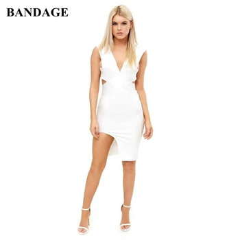 BANDAGE Bodycon Boutiques Backless Bandage Dress White Women Vestidos Sexy Deep V Summer Dress Sleeveless Celebrity Party Wear
BANDAGE Bodycon Boutiques Backless Bandage Dress White Women Vestidos Sexy Deep V Summer Dress Sleeveless Celebrity Party Wear