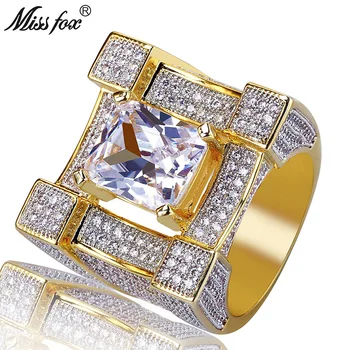 MISSFOX Hip Hop Paris Eiffel Tower Base Rings For Men Big Square Diamond Prong Setting Luxury Ring High-End 18k Gold Men Jewelry
MISSFOX Hip Hop Paris Eiffel Tower Base Rings For Men Big Square Diamond Prong Setting Luxury Ring High-End 18k Gold Men Jewelry