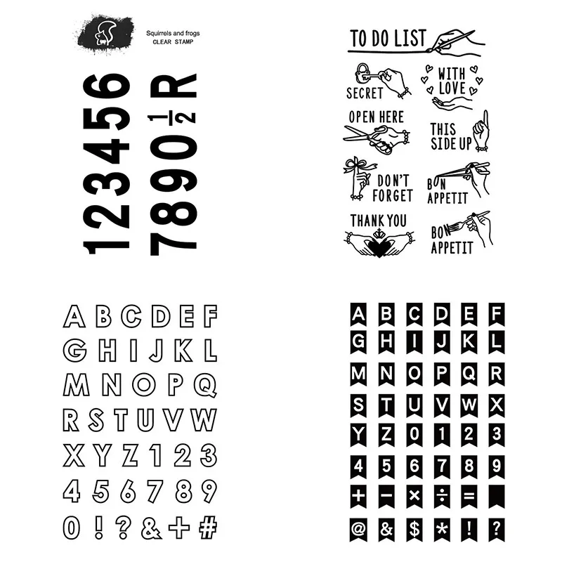 Numbers Letters Words Transparent Rubber Clear Stamps Silicone Seals for Scrapbooking DIY Photo Album Paper Card Making Template
Numbers Letters Words Transparent Rubber Clear Stamps Silicone Seals for Scrapbooking DIY Photo Album Paper Card Making Template