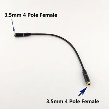 10pcs 3.5mm 1/8" 4-Pole TRRS Stereo Female / Female Gender Changer Adapter Audio Cable 20cm 
10pcs 3.5mm 1/8" 4-Pole TRRS Stereo Female / Female Gender Changer Adapter Audio Cable 20cm
