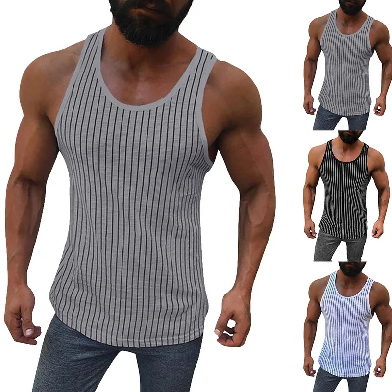 HEFLASHOR 2019 Fashion Men Casual Striped Sleeveless Tops Summer O Neck Vest Beach Sportswear Male Basic Tank Top
HEFLASHOR 2019 Fashion Men Casual Striped Sleeveless Tops Summer O Neck Vest Beach Sportswear Male Basic Tank Top