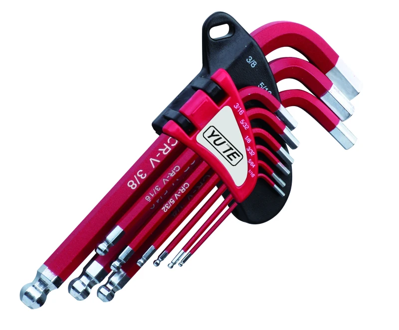 Yute 9PCS/Lot Long Arm Metric Hex Key Wrench Set Ball Point Key Set Ball Ended Key Set with plastic coating Free Shipping
Yute 9PCS/Lot Long Arm Metric Hex Key Wrench Set Ball Point Key Set Ball Ended Key Set with plastic coating Free Shipping
