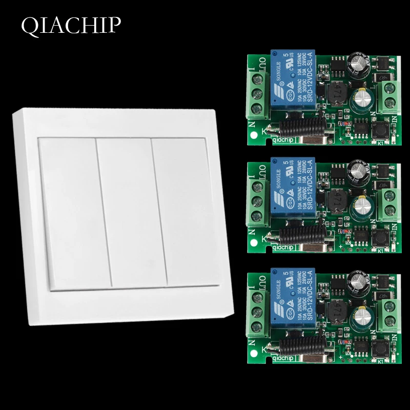 433Mhz Universal Wireless Remote Control Switch AC 110V 220V 1CH Relay Receiver and 433 Mhz Wall Panel Remote RF Transmitter
433Mhz Universal Wireless Remote Control Switch AC 110V 220V 1CH Relay Receiver and 433 Mhz Wall Panel Remote RF Transmitter