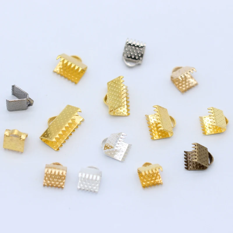 500p 6mm 8mm 10mm 13mm silver gold plated Ribbon Clips Clamps Cord Crimp End Cap Tip Necklace Bracelet Connectors Finding Buckle
500p 6mm 8mm 10mm 13mm silver gold plated Ribbon Clips Clamps Cord Crimp End Cap Tip Necklace Bracelet Connectors Finding Buckle