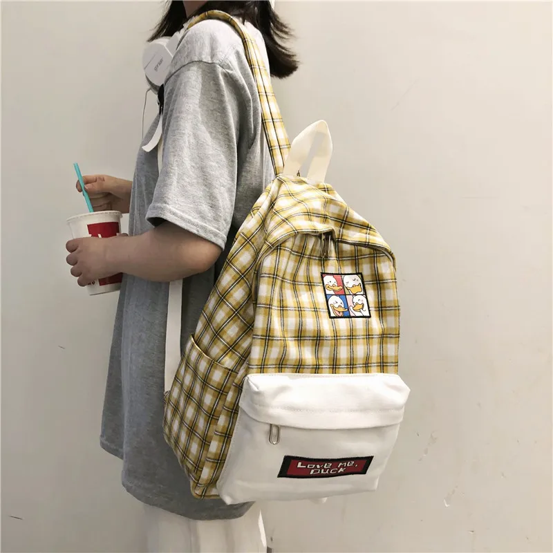 DCIMOR New Fashion Canvas Plaid Women Backpack Female Lovely Student's schoolbag for Teenage girls Travel Backpack Book Mochila
DCIMOR New Fashion Canvas Plaid Women Backpack Female Lovely Student's schoolbag for Teenage girls Travel Backpack Book Mochila