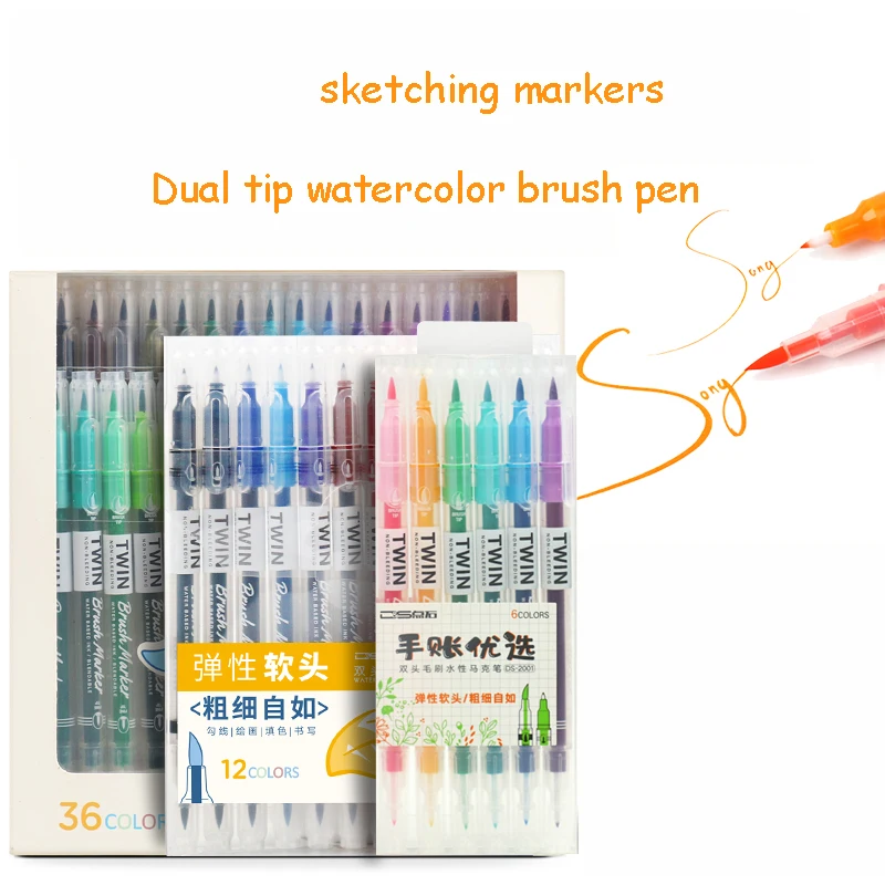 36 Colors Marker Set Dual Tip Soft Brush Markers Painting Fine Line Pen Drawing Pen for Student Manga/Bookmarks/Cartoon Pen
36 Colors Marker Set Dual Tip Soft Brush Markers Painting Fine Line Pen Drawing Pen for Student Manga/Bookmarks/Cartoon Pen