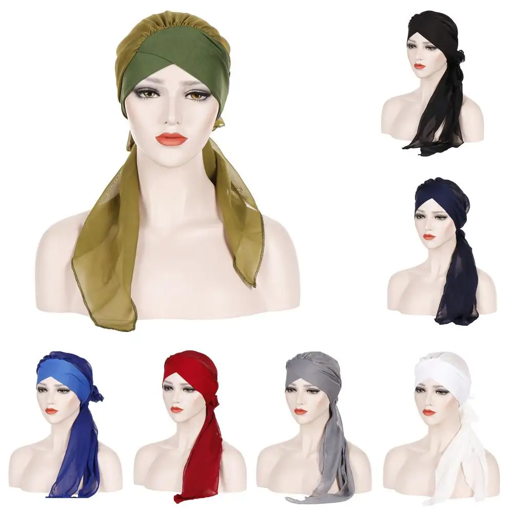 Women Long Tail Turban Hat Hijab Chemo Cap Muslim Headscarf Islamic Headwear Cancer Cap Hair Loss Hat Bow Bonnet Wide Band Wrap
Women Long Tail Turban Hat Hijab Chemo Cap Muslim Headscarf Islamic Headwear Cancer Cap Hair Loss Hat Bow Bonnet Wide Band Wrap