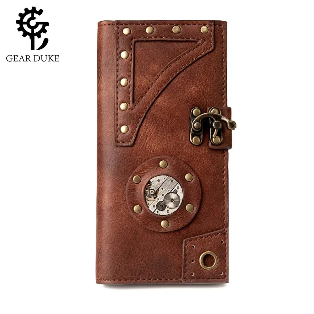 GearDuke Steampunk Women's Wallet Leather Movement Purses Vintage Retro Medium and long hand wallet Change wallet
GearDuke Steampunk Women's Wallet Leather Movement Purses Vintage Retro Medium and long hand wallet Change wallet