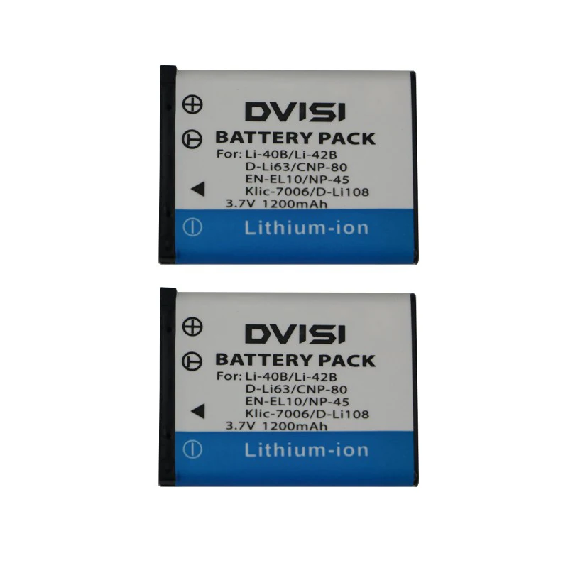DVISI 2Pcs/lot High quality 1800mah LI-42B Li-40B LI42B Li 42B 40B Camera Battery for OLYMPUS U700 U710 FE230 FE340 FE290 FE360
DVISI 2Pcs/lot High quality 1800mah LI-42B Li-40B LI42B Li 42B 40B Camera Battery for OLYMPUS U700 U710 FE230 FE340 FE290 FE360