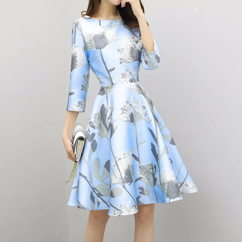 Women Floral Print Off Shoulder A-Line Midi Dresses Long Sleeve Slash Neck Knee-Length Korean Style Dress
Women Floral Print Off Shoulder A-Line Midi Dresses Long Sleeve Slash Neck Knee-Length Korean Style Dress