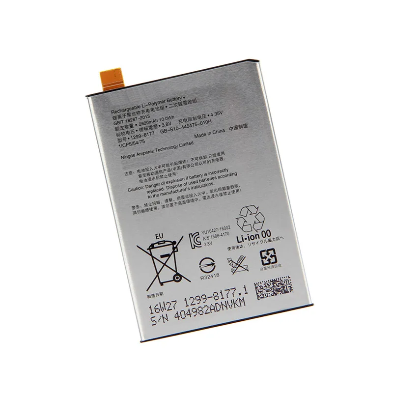 High Quality Replacement LIP1621ERPC Battery For Sony Xperia X L1 F5121 F5122 F5152 2620mAh
High Quality Replacement LIP1621ERPC Battery For Sony Xperia X L1 F5121 F5122 F5152 2620mAh
