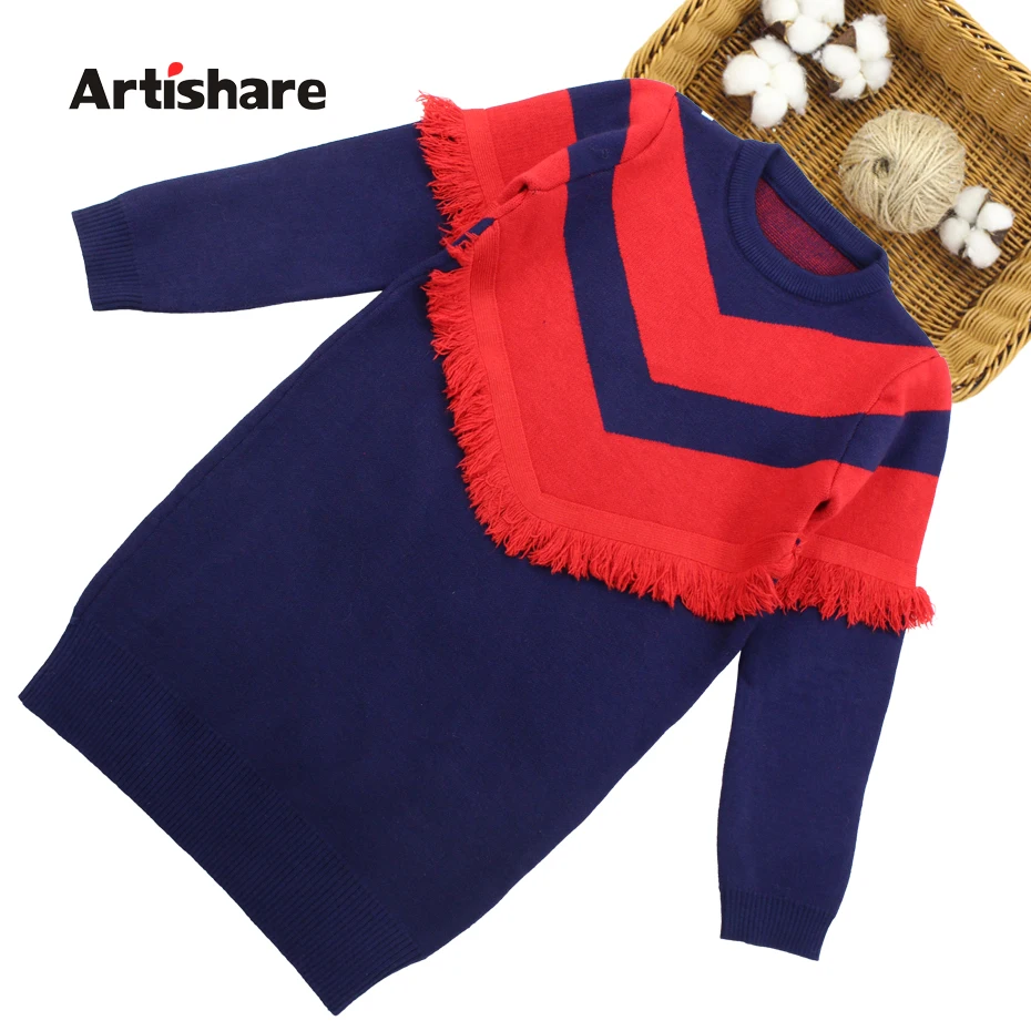 Dress For Girls Autumn Party Sweater Dress Girls Striped Children'S Dress Winter Girls Knitted Clothes 6 8 10 12 13 14 Year
Dress For Girls Autumn Party Sweater Dress Girls Striped Children'S Dress Winter Girls Knitted Clothes 6 8 10 12 13 14 Year