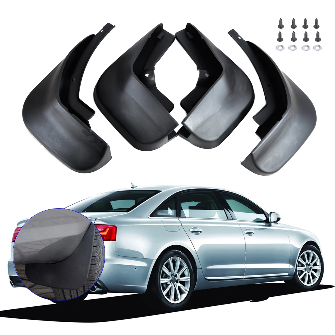 CITALL New 4Pcs Mud Flaps Splash Guards Mudguard For Audi A6l A6 C6 Sedan 2006 2007 2008 2009 2010 2011 2012 2013 2014 Mudflaps
CITALL New 4Pcs Mud Flaps Splash Guards Mudguard For Audi A6l A6 C6 Sedan 2006 2007 2008 2009 2010 2011 2012 2013 2014 Mudflaps