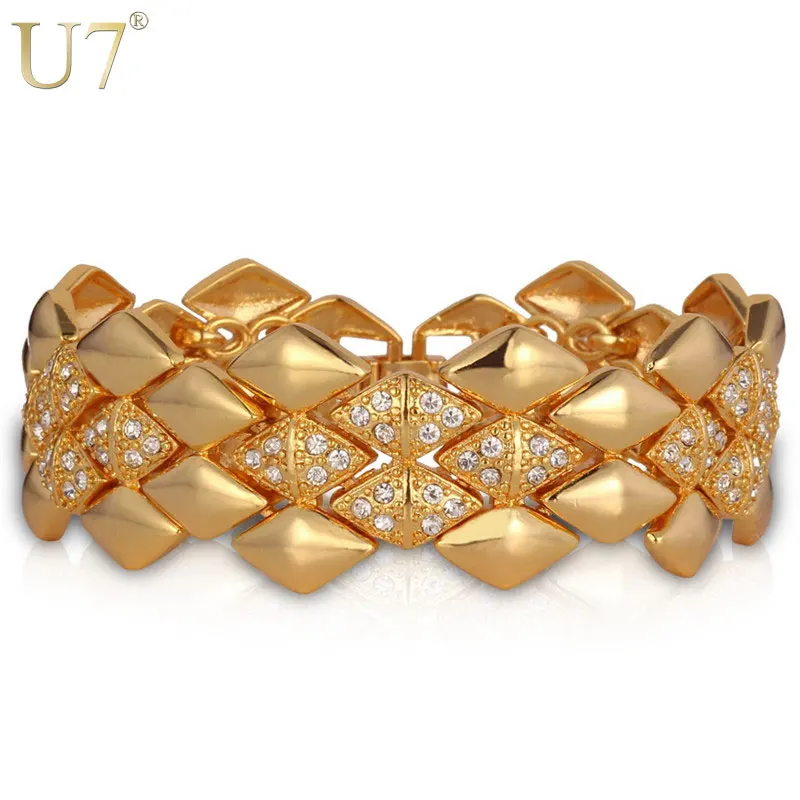 U7 Big Bracelet Geometric Trendy Jewelry Wholesale Dubai Gold Color Rhinestone 21CM 25MM Bracelets & Bangles For Men/Women H541
U7 Big Bracelet Geometric Trendy Jewelry Wholesale Dubai Gold Color Rhinestone 21CM 25MM Bracelets & Bangles For Men/Women H541