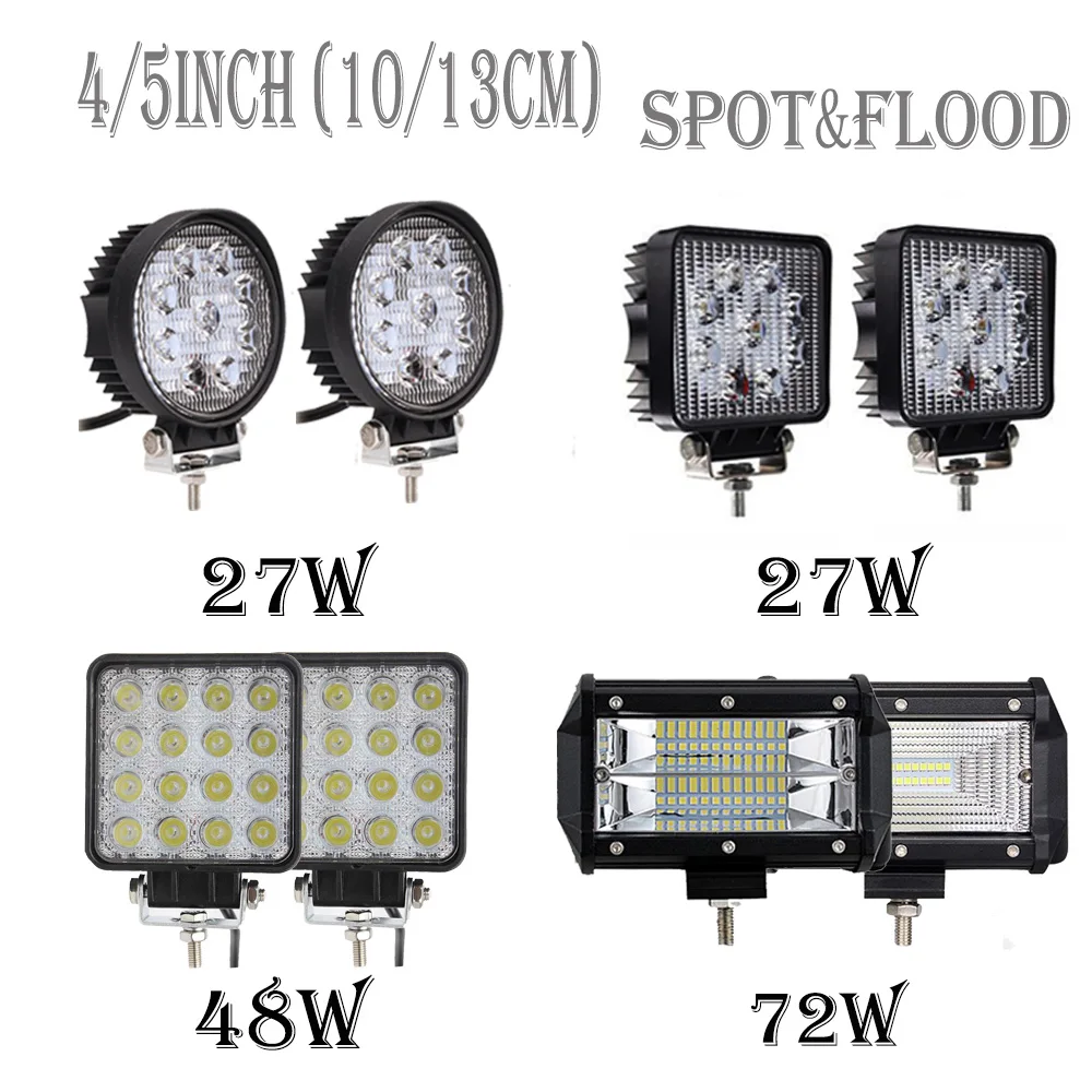 Update 10/13cm 27W 48W 72WOffroad Car 4WD Truck Tractor Boat Trailer 4x4 SUV ATV 12V 24V Spot Flood LED Light Bar LED Work Light
Update 10/13cm 27W 48W 72WOffroad Car 4WD Truck Tractor Boat Trailer 4x4 SUV ATV 12V 24V Spot Flood LED Light Bar LED Work Light