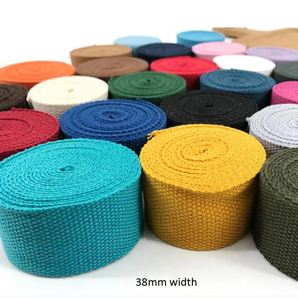 38mm Wide Polyester/Cotton Thick Plain Canvas Belt Webbing Backpack Strap Luggage Accessories Bag Making Sewing Material 5 meter
38mm Wide Polyester/Cotton Thick Plain Canvas Belt Webbing Backpack Strap Luggage Accessories Bag Making Sewing Material 5 meter