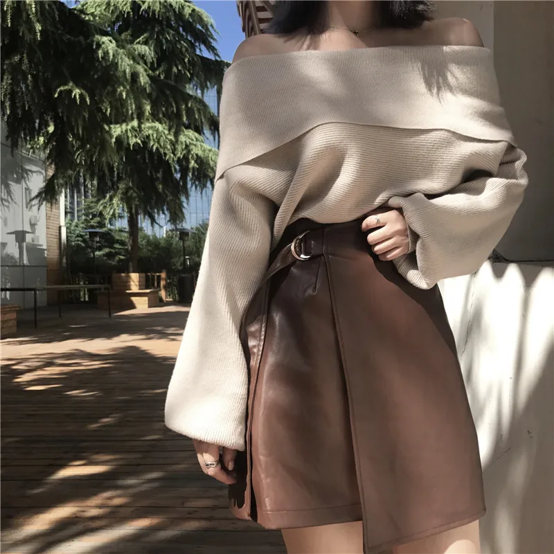 Women Autumn Sexy High Waist Lacing PU Leather Mini Skirts Female Casual Faldas A-line Jupe Femme Irregular Length
Women Autumn Sexy High Waist Lacing PU Leather Mini Skirts Female Casual Faldas A-line Jupe Femme Irregular Length