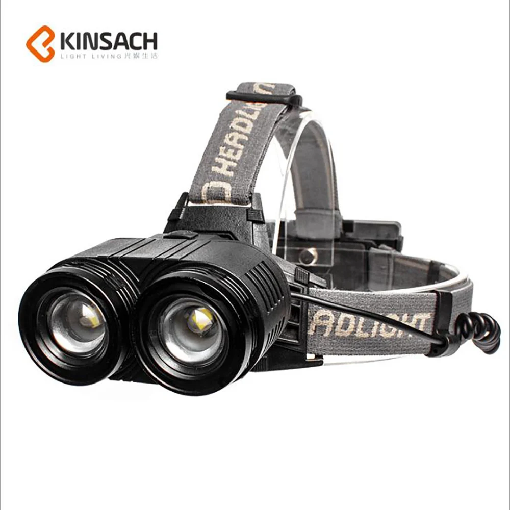 2000Lm T6x2 LED Headlight ZOOM Focus Flashlight Torch Camping Fishing Headlamp lantern Use 2*18650 battery Usb charging
2000Lm T6x2 LED Headlight ZOOM Focus Flashlight Torch Camping Fishing Headlamp lantern Use 2*18650 battery Usb charging