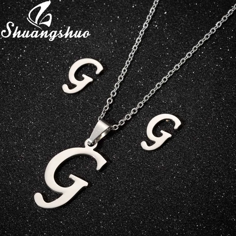 Shuangshuo Stainless Steel Necklaces Earrings Jewelry Sets For Women Silver Long Necklace Choker Stud Earrings Weeding Jewellery
Shuangshuo Stainless Steel Necklaces Earrings Jewelry Sets For Women Silver Long Necklace Choker Stud Earrings Weeding Jewellery