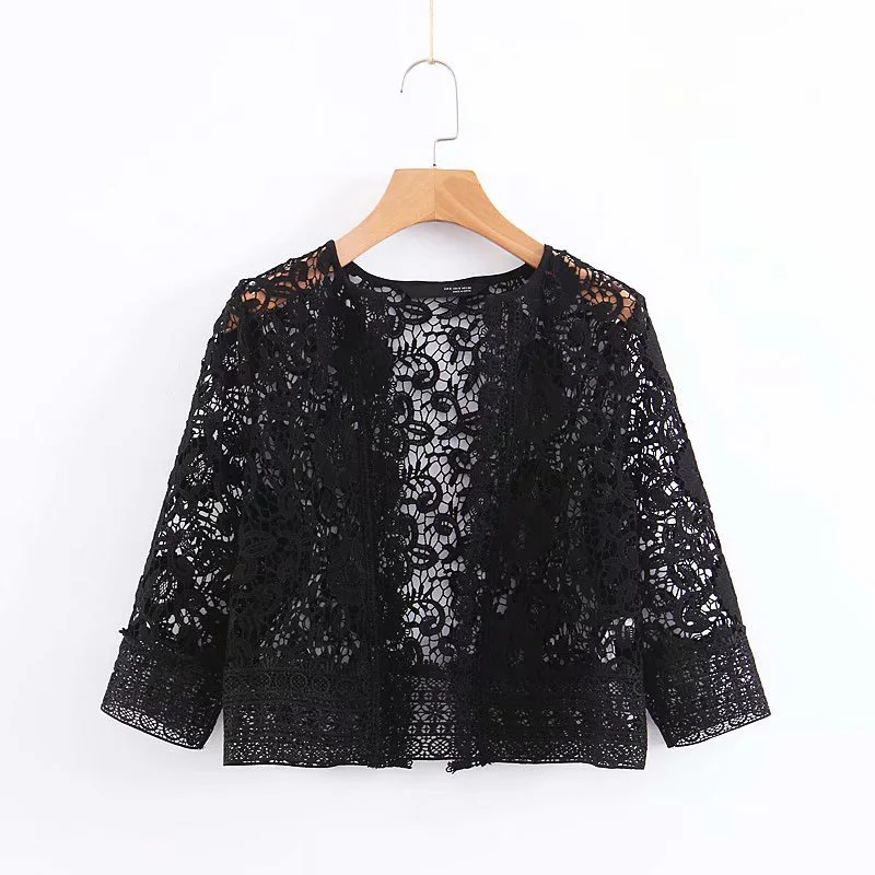Summer Women Tops Women Solid Short Shirts Casual Embroidery Sexy Lace Full Sleeve Sweet Vintage Loose Female Shirts
Summer Women Tops Women Solid Short Shirts Casual Embroidery Sexy Lace Full Sleeve Sweet Vintage Loose Female Shirts