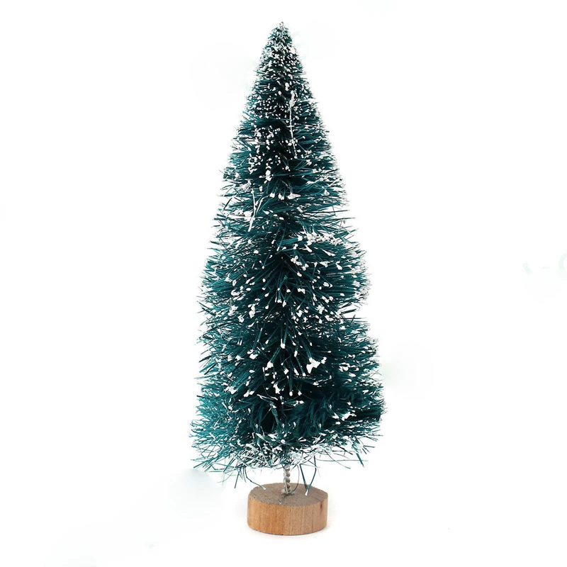 5Pcs x Mini 2019 Christmas Snow Tree Holiday Festival Gift Party Office Ornament Decor 4-12.5CM