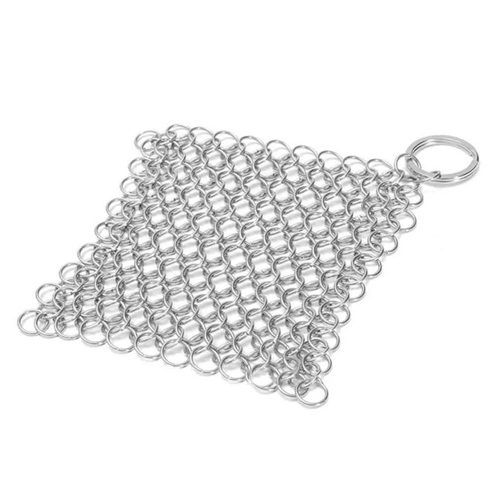 Cleaner Ring Cast Iron Kitchen Tool Pan Brush Cookware 10x10cm Chainmail Scrubber Stainless Steel
Cleaner Ring Cast Iron Kitchen Tool Pan Brush Cookware 10x10cm Chainmail Scrubber Stainless Steel