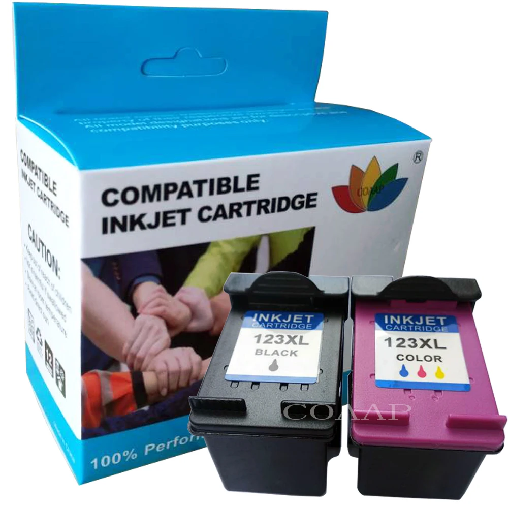 

COAAP Refilled ink for HP 123 123xl cartridge replacement for hp123 Deskjet 2130 2132 3630 3632 1110 1111 1112 Printer