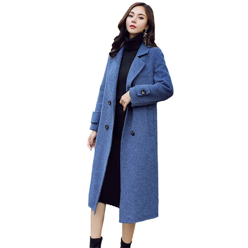 2019 Autumn Winter Women Wool Coat Warm Causal Solid Long Slim Jackets Female Woolen Coat Suit Collar Wool Cashmere Cardigan 860
2019 Autumn Winter Women Wool Coat Warm Causal Solid Long Slim Jackets Female Woolen Coat Suit Collar Wool Cashmere Cardigan 860